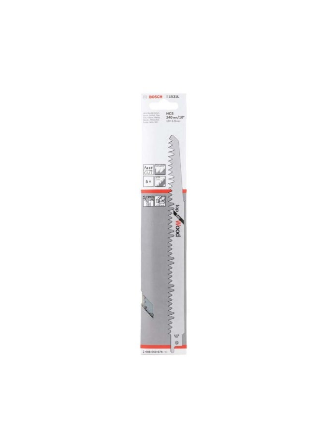 BOSCH Bosch S1531L (2608650676) Sabre Saw Blade 5 Pcs/Set  - Image 2
