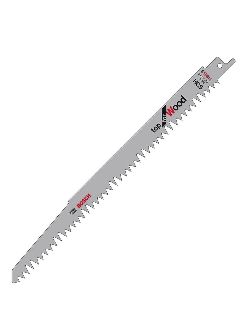 BOSCH Professional S1531L Top Reciprocating Sabre Saw Blade For Wood 240mm Length,5 Pcs/Set-2608650676  - Image 4