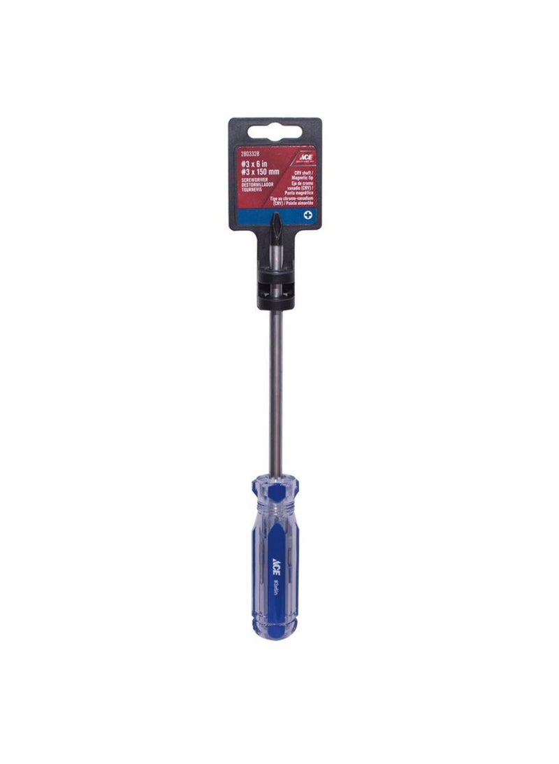 ACE Phillips Steel Screwdriver WPvc Handle No 3 X 150mm
