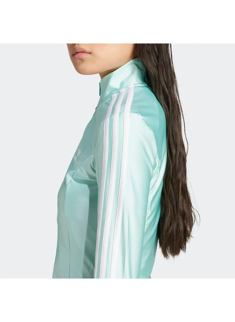 Adidas Originals Turquoise Adicolor 3-Stripes Slim Track Top for Women | Best Price UAE