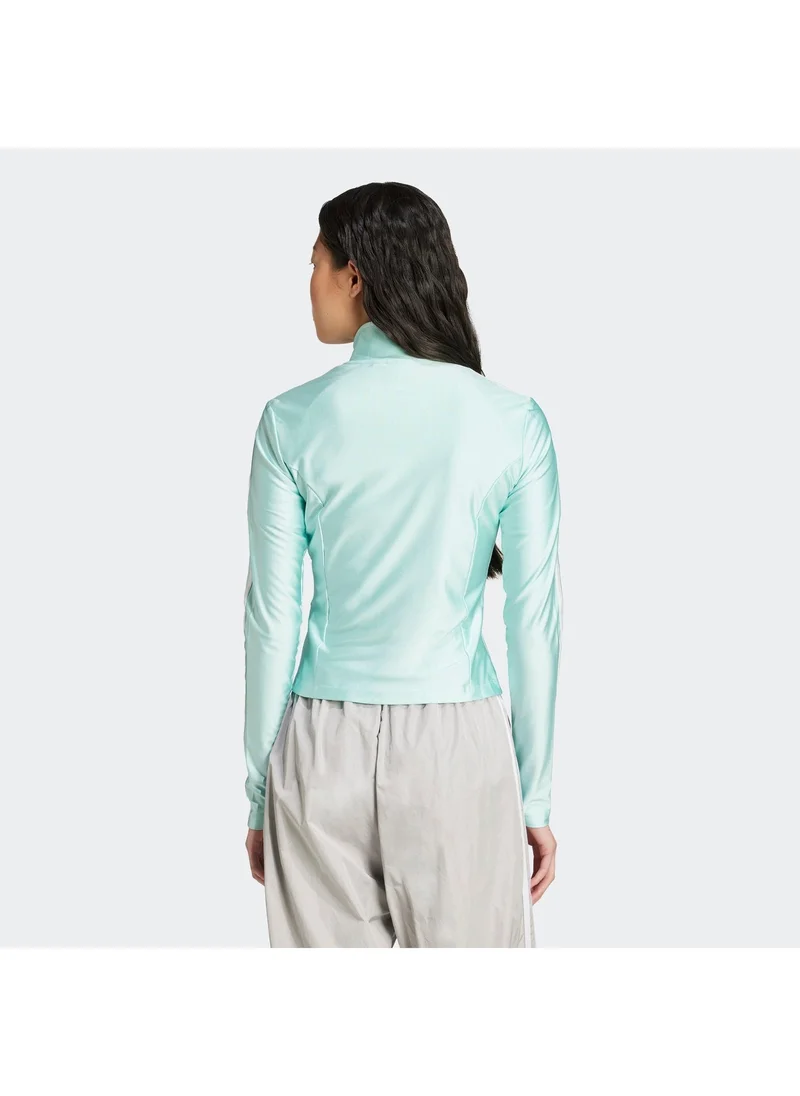 Adidas Originals Turquoise Adicolor 3-Stripes Slim Track Top for Women | Best Price UAE
