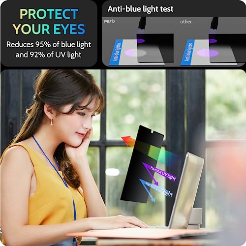 Peslv Magnetic Laptop Privacy Screen 14 inch for 16:10 Computer Monitor, 14" Removable Anti Glare Protector Blue Light Filter Shield Compatible with Lenovo Hp Dell Acer Asus Thinkpad Envy Xps - Image 5