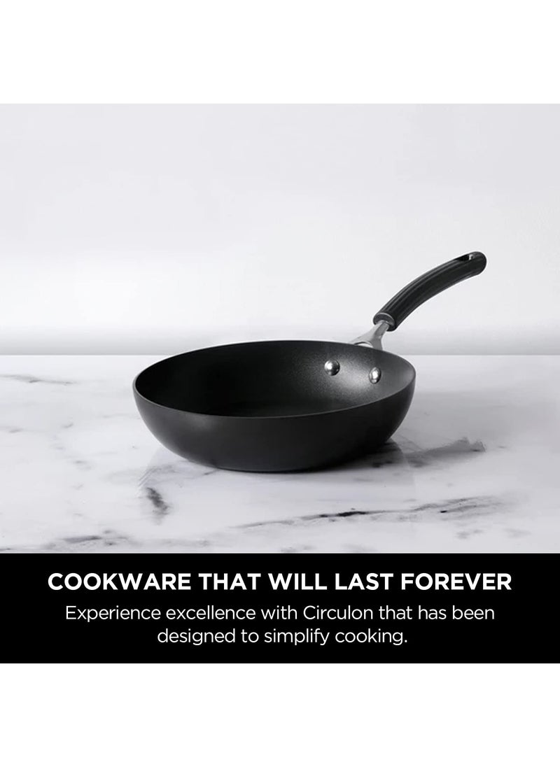 Circulon Circulon Origins Hard Anodised Aluminium Non-Stick Frypan | Frying Pan Big Size| Pan for Omelette | Non Stick Frying Pan Induction Base | Nonstick Fry pan for Cooking, 2.66 Liters/26cm, Black  - Image 2