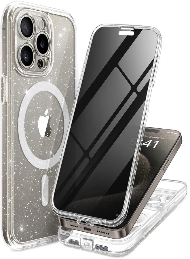 TIESZEN Magnetic iPhone 15 Pro Max Case, Compatible with MagSafe Case, Built-in Privacy Screen Protector and Camera Protector, Anti-Spy, Full Body Phone Case - Image 1