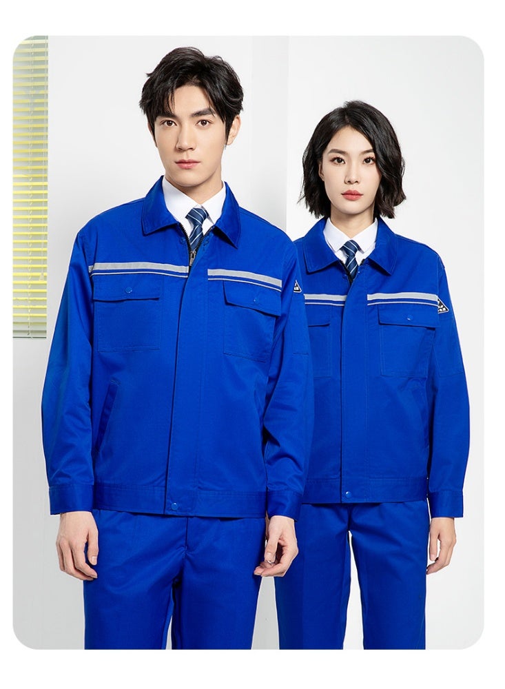 NIBEMINENT Autumn Winter Work Uniform Insurance Service Gas Station Factory Workshop Anti-static Workwear Reflective Thickened Welding Suit - Image 2