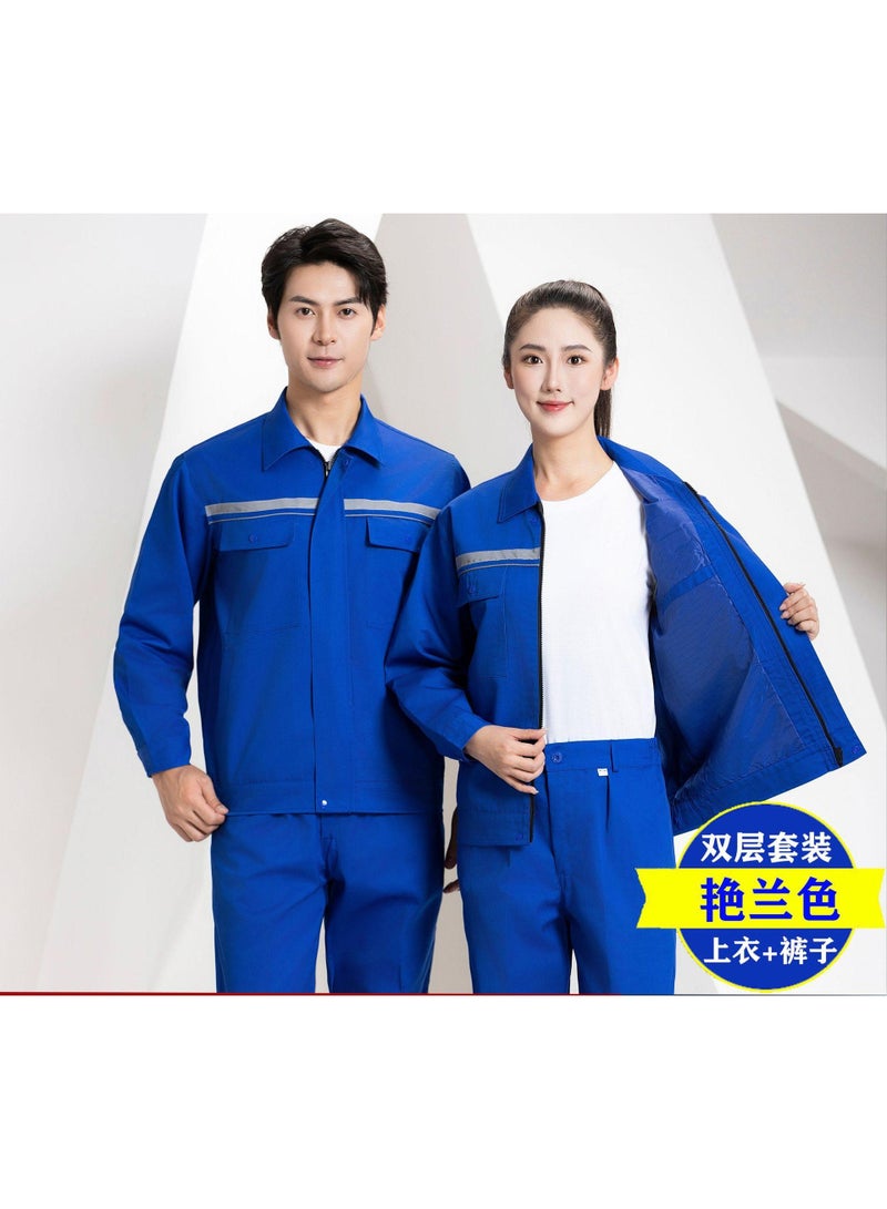 NIBEMINENT Autumn Winter Work Uniform Insurance Service Gas Station Factory Workshop Anti-static Workwear Reflective Thickened Welding Suit - Image 1