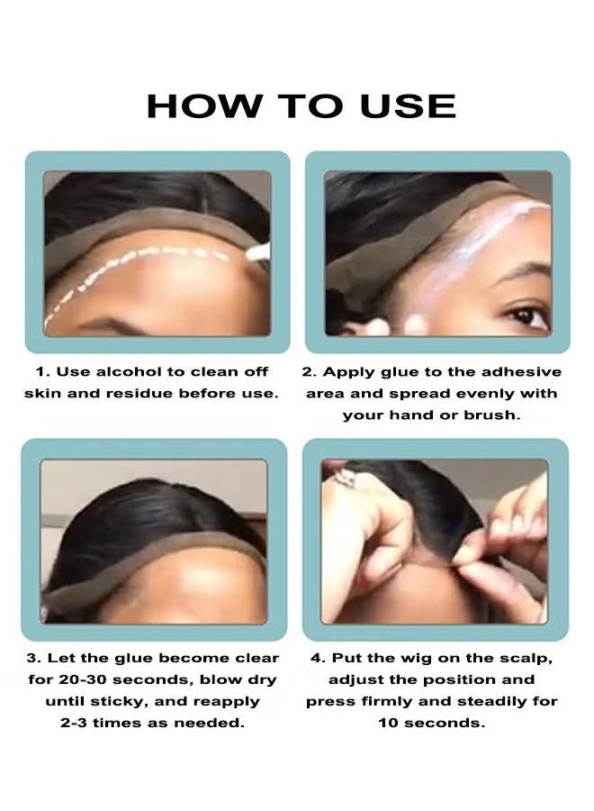 جوست بوند Professional Hair Labs Hair Glue لاصق شعر مستعار، غراء ربط شعر مستعار غير مرئي، XL، 1.3 أونصة (38 مل) - Image 5