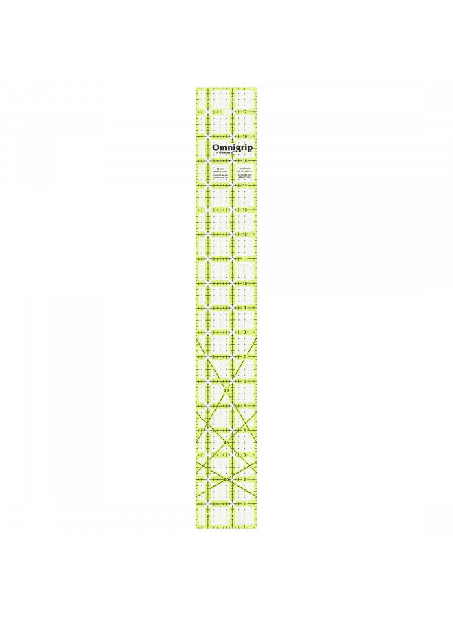 Omnigrid Omnigrip RN2518 Non-Slip Quilter's Ruler, 2-1/2 x 18-Inch - Image 1