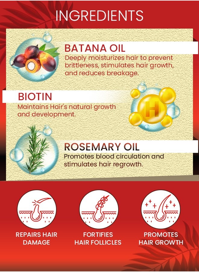 NIKITA.VIVI 60g Batana Oil Hair Mask Deep Repair Conditioning Batana Oil Strengthens & Nourishes Hair Oil Biotin Deep Treatment Hair Mask to Repair Dry Damaged & Frizzy Hair for All Hair Types  - Image 2