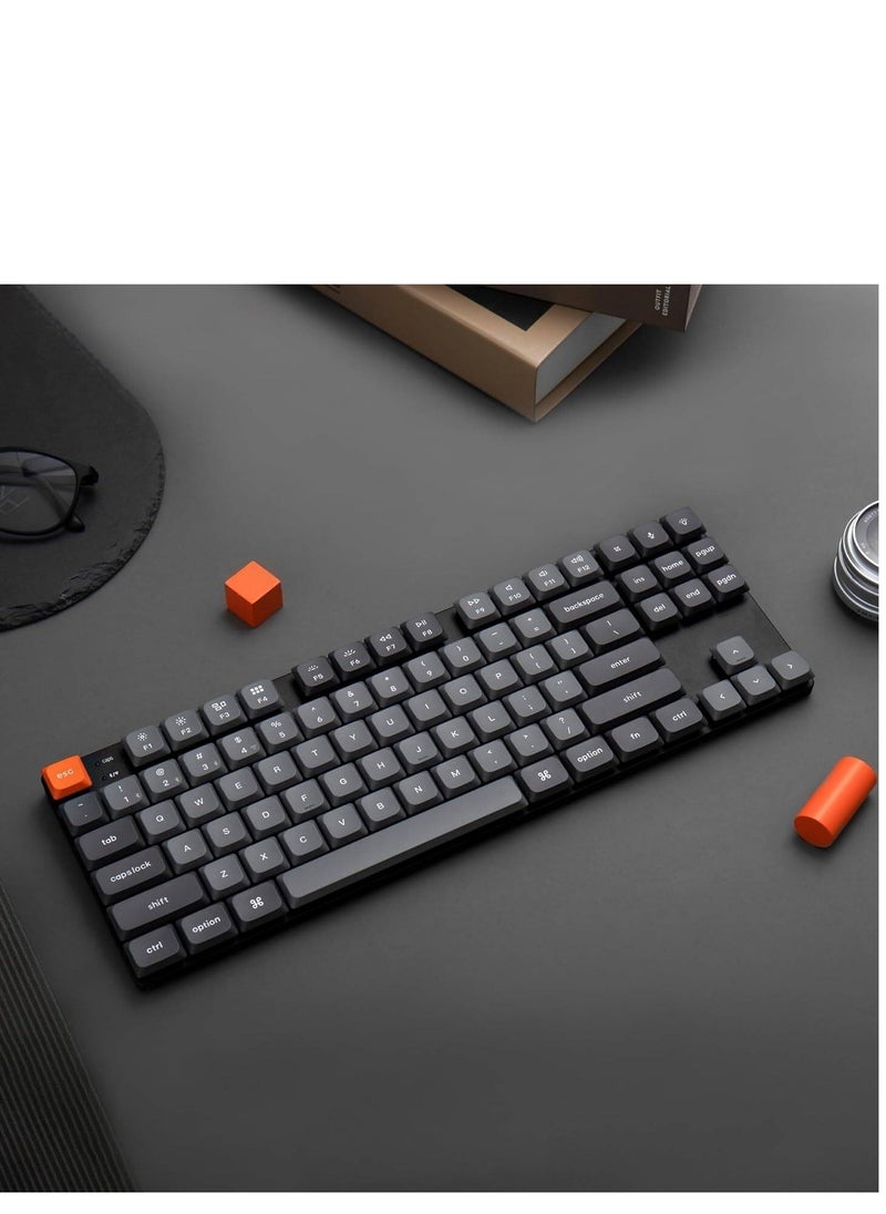 Keychron - Keychron K1 Max QMK/VIA Wireless Custom Mechanical Keyboard, Red Linear Low-Profile Gateron Switch, 80% TKL Size, Tri-Mode Connectivity (2.4GHz, BT, Wired), English-Arabic Layout, K1M-H1-AR - Image 1