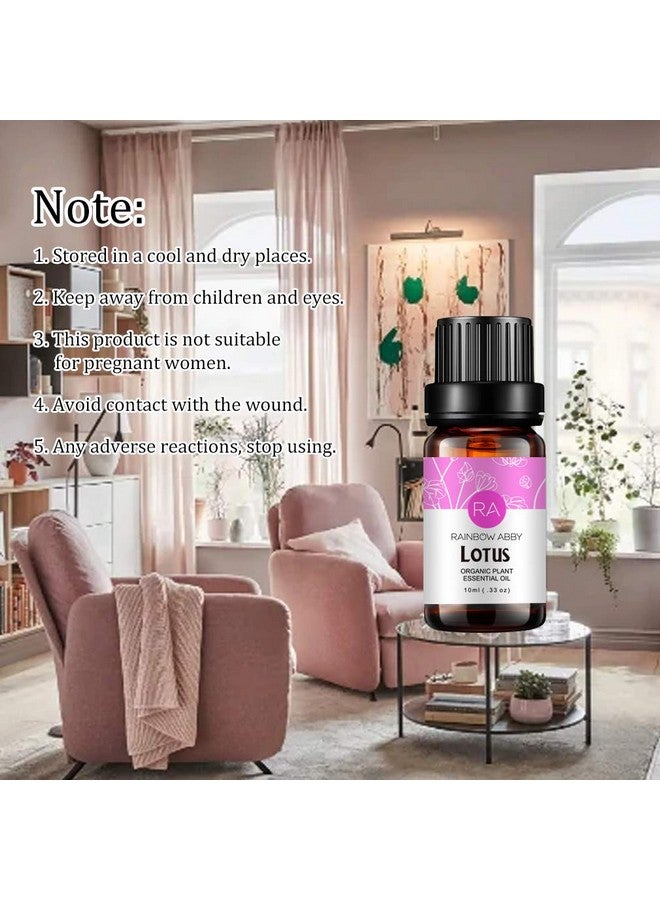 Rainbow Abby 2-Pack Lotus Essential Oil 100% Pure Oganic Plant Natrual Flower Essential Oil for Diffuser Message Skin Care - 2x10ML  - Image 3