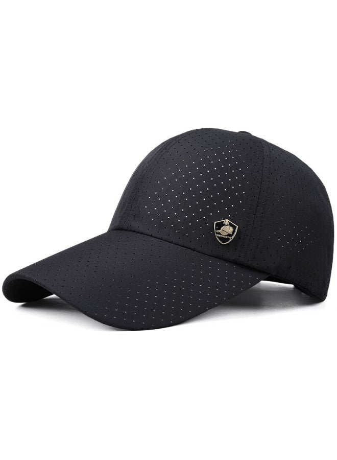 Denssyne Mid-length Baseball Cap For Men, Summer Face-slimming Breathable Mesh Hat, Running Sports Sun Protection Visor Cap - Image 4