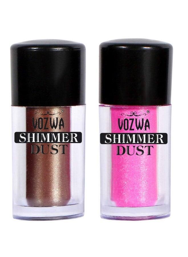 Vozwa Vozwa Eyeshadow Shimmer Dust 4 g - Coffee + Pink 
