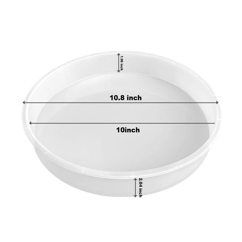 RESINWORLD 10" Round x 2" Deep Large Tray Mold, Shiny Silicone Tray Board Table Clock Mold for Epoxy Resin Casting, Floral Preservation Bouquet Resin Mold - Image 2