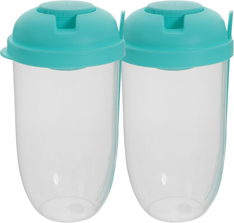 2pcs 1000ml Portable Salad Cups with Lid and Fork, Reusable Outdoor Fruit and Vegetable Containers, Multi-purpose Meal Shakers for Picnic and Lunch - Image 1