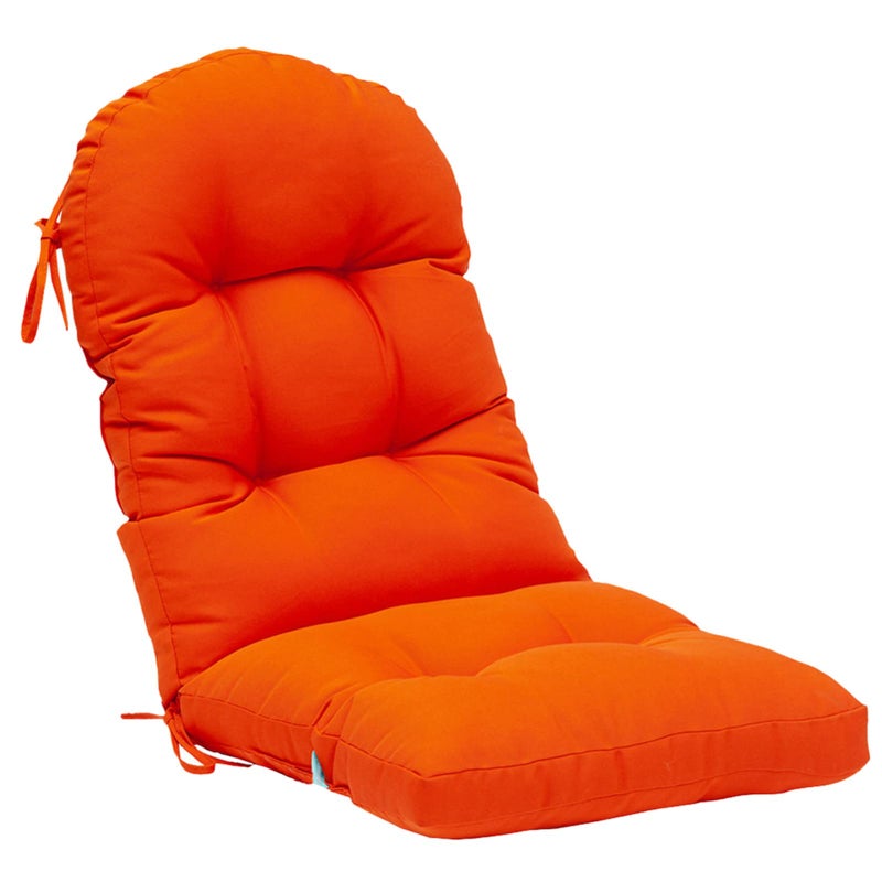 QILLOWAY IndoorOutdoor High Back Chair Cushion for AdirondackSpringSummer Seasonal All Weather Replacement Rocking Chair Cushions 1 Piece Orange