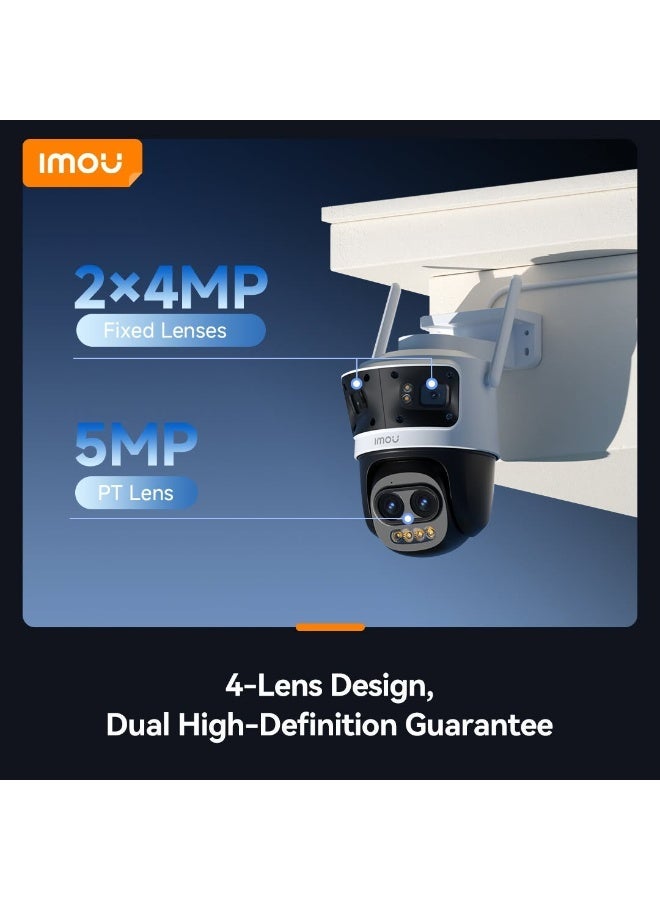 IMOU Cruiser Pano Z Quadruple-Lens 13MP Outdoor PTZ Security Camera, 5MP Pan & Tilt + 2×4MP Fixed Lenses, 12× Hybrid Zoom, 165° Panoramic View, 56m Full-Color/IR Night Vision, AI Human & Vehicle Detection, Smart Auto Tracking, 120dB Siren & Light Alarm, Dual-Band Wi-Fi 6 | IPC-S76DP-13M0N - Image 4