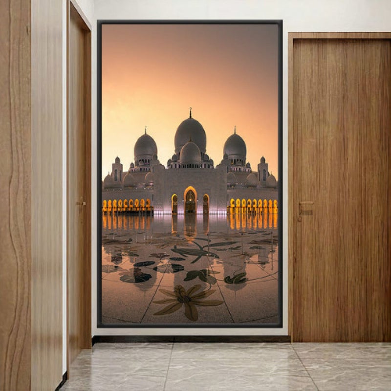 Marktna One piece of canvas with an Islamic design and a hollow frame, measuring (50×70). - Image 1