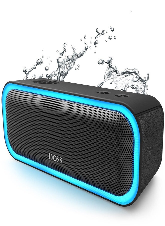 DOSS SoundBox Pro Bluetooth Speaker, 20W Stereo Sound, Active Extra Bass, 20H Playtime, Multi-Color Lights, IPX6 for Home, Outdoor, Party, Christmas and White Elephant Gift for Men, Women, Teen-Purple - Image 1