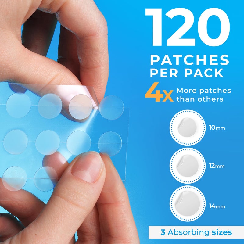 KEYCONCEPTS PatchRx Pimple Patches for Face (120 Patches), Hydrocolloid Acne Patches with Tea Tree Oil, Pimple Patch Pimple Stickers - Hydrocolloid Patch Acne Dots - Acne Pimple Patches For Face - Zit Patches - Image 2