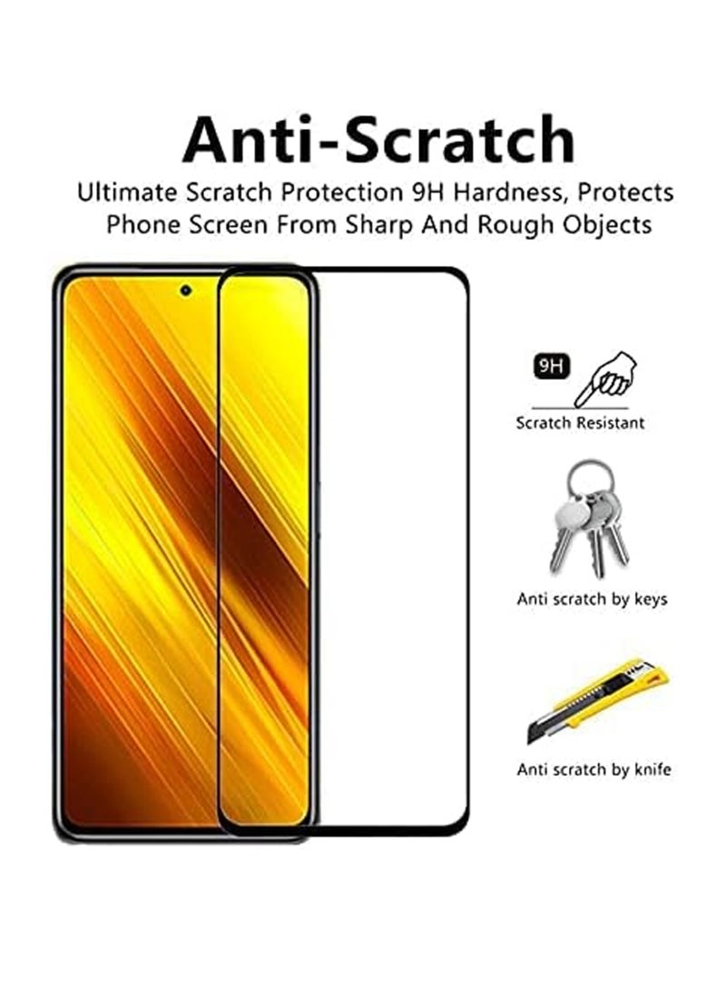 واقي شاشة زجاجي كامل الشاشة لهاتف POCO X3-X3 Pro- أسود - Image 4