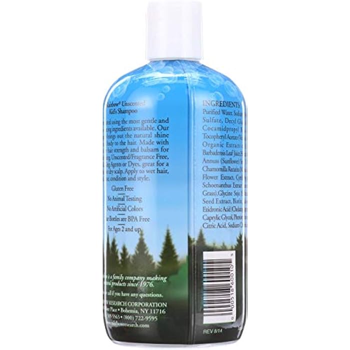 Rainbow Research Unscented Shampoo for Kids - 12 Oz - Image 2