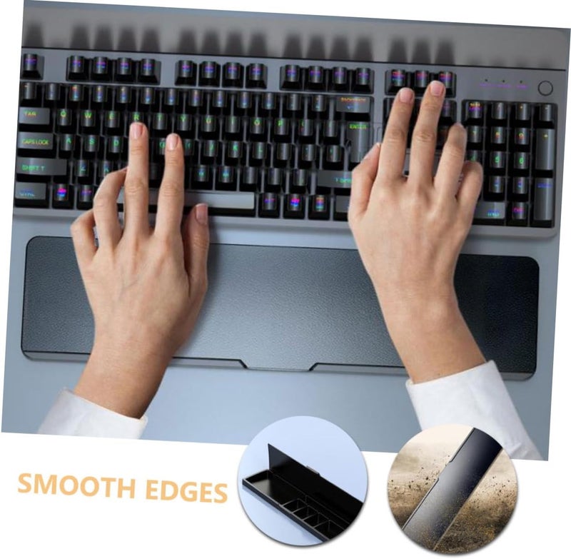 Ergonomic Wrist Support Pad with Storage Box Keyboard Wrist Rest for Comfortable Typing Nonslip Base Space Saving Design for Home Office Use - Image 3