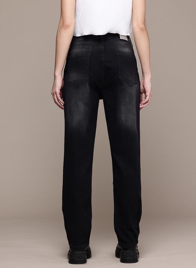 مرفوعة جينز بتدرج خفيف مع قصة مستقيمة - Image 3