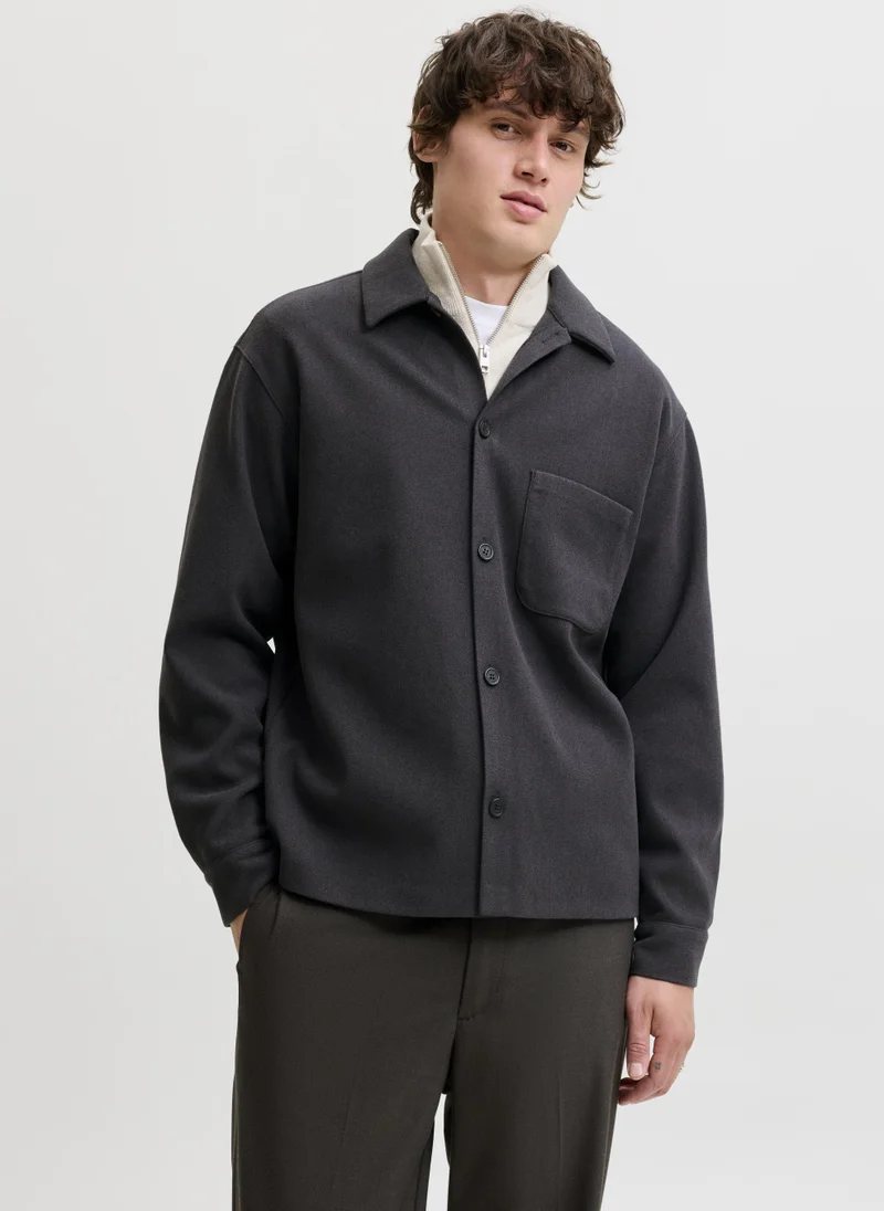 جاك اند جونز Casual Relaxed Fit Long Sleeve Over Shirt