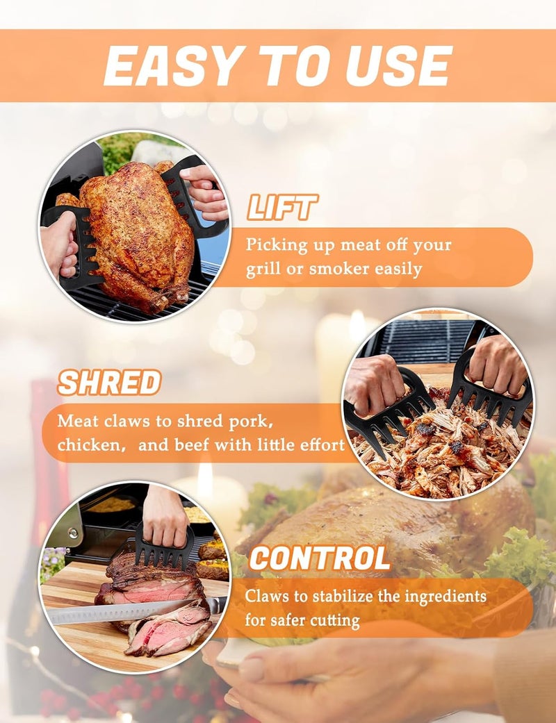 bomis Meat Shredder Claws, Pulled Pork Claws Tool, BBQ Grilling Gifts for Men, Stocking Stuffers Christmas Gifts for Men Women Dad Father Husband - Image 5