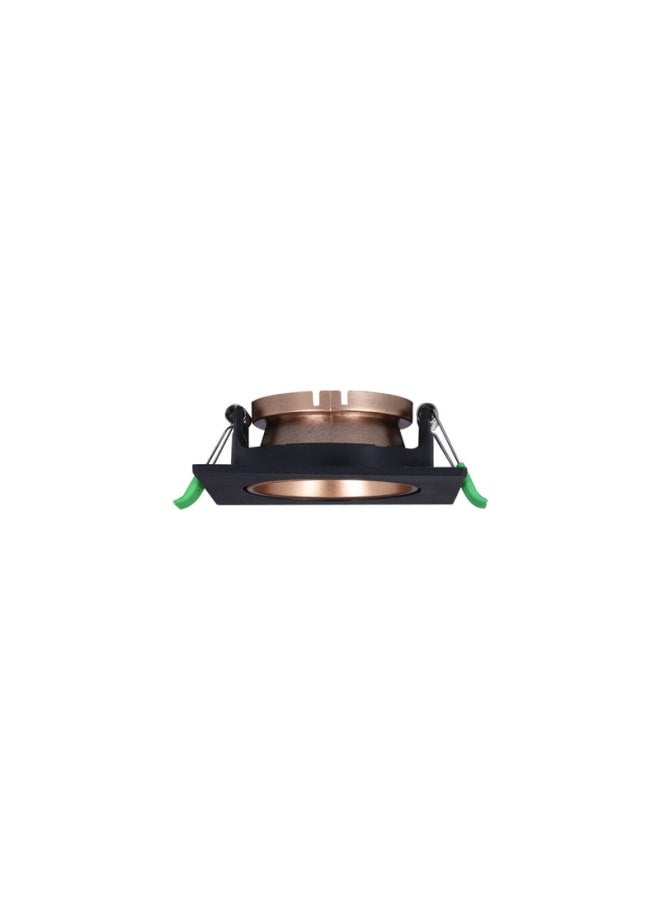 Recessed square pivoting frame black and matte rose gold spotlight - Image 2
