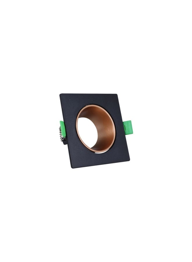 Recessed square pivoting frame black and matte rose gold spotlight - Image 1