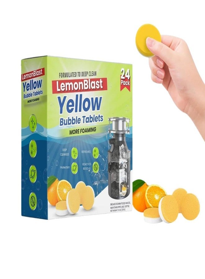 LemonBlast Foaming Sink Cleaner Tablets | Multi-Purpose Drain & Pipe Cleaning Formula | Helps Reduce Build-Up & Freshen Drains | 24 Count (1) - Image 1