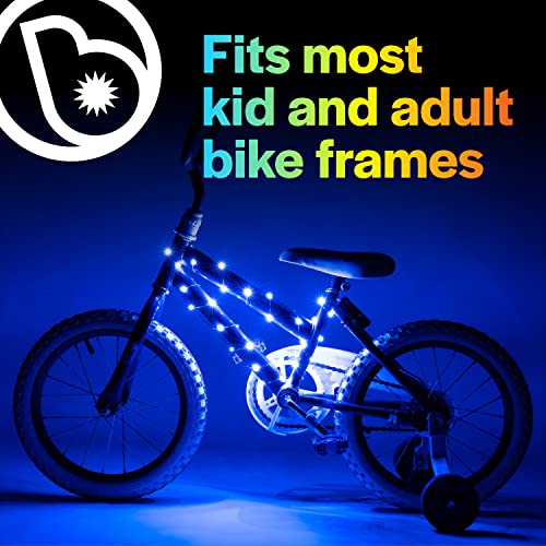 Brightz CosmicBrightz LED Bike Frame Rope Light, Blue - 6.5-Foot String Rope - Battery-Powered with On/Off Switch - Ultra Bright Color Keeps Your Ride Fun and Safe for Kids, Teens, & Adults - Image 4