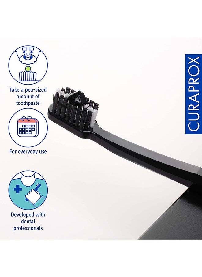 CURAPROX - Curaprox Black Is White Toothpaste, 90ml - Activated Charcoal Whitening Toothpaste - SLS Free, Microplastic Free, Triclosan Free, Fluoride Toothpaste. - Image 1