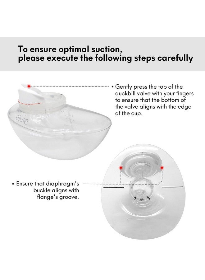Durceler Ent 8 Duckbill Valves/Duck Bill Valve & 4 Silicone Membrane/Diaphragm Compatible With Elvie Wearable Breast Pump, Accessories Made By Durceler, Not Original Elvie Pump Parts, Total 12Pcs - Image 3
