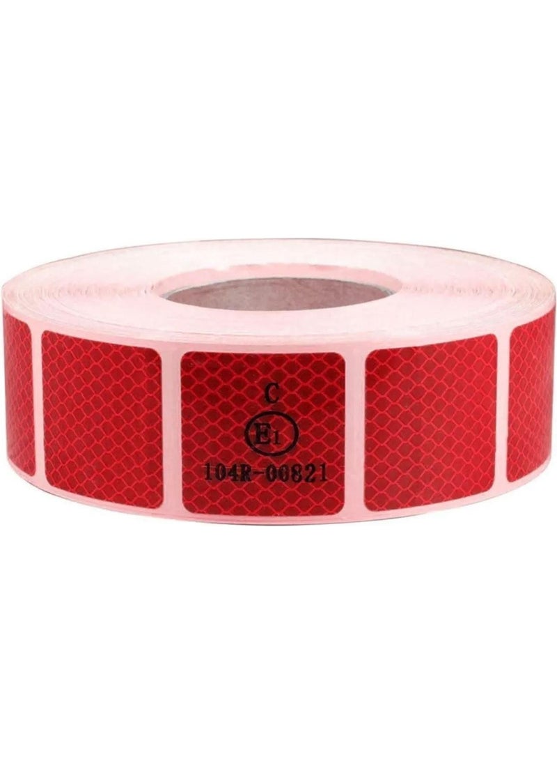 Glaswen 1m Reflective Reflective Phosphorescent Vehicle Auto Truck Strip Tape Tüvtürk Approved Intermittent Red Warning Tape  - Image 3