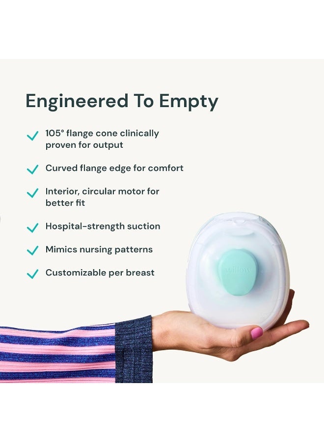 Willow ويلو جو - مضخة ثدي بدون استخدام اليدين - مضخة رضاعة قابلة للارتداء - محمولة، كهربائية، بدون سلك، و 9 مستويات من قوة الشفط بمستوى المستشفى - أساسيات ما بعد الولادة - مضخة ثدي مزدوجة - Image 2