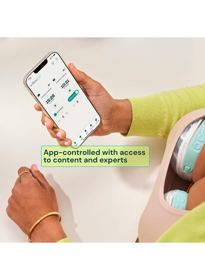 Willow ويلو جو - مضخة ثدي بدون استخدام اليدين - مضخة رضاعة قابلة للارتداء - محمولة، كهربائية، بدون سلك، و 9 مستويات من قوة الشفط بمستوى المستشفى - أساسيات ما بعد الولادة - مضخة ثدي مزدوجة - Image 4