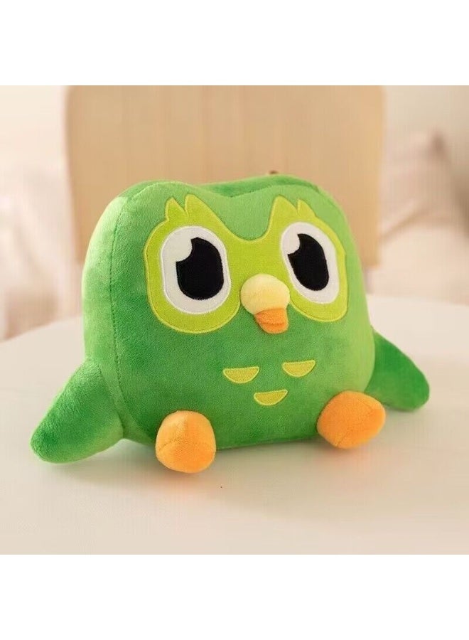 general Duolingo Owl Plush Doll - 27cm Soft Stuffed Duo Toy Iconic Green Owl Mascot Collectible for Language Learners & Fans - Image 1