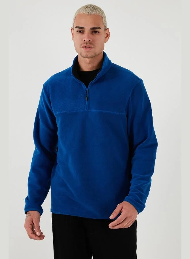 Buratti  Buratti Regular Fit Anti-Pilling Non-Pilling Standing Collar Thick Winter Raised Polar Fleece Men's POLAR 5896700 for Men | Best Price UAE