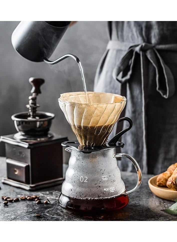 OMRAN CART V60 Dripper Glass Material Size 2-4 Cups Fits with Most Server Pots Ideal for V60 Pour Over and Drip Coffee Makers - Image 3