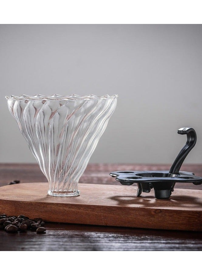 OMRAN CART V60 Dripper Glass Material Size 2-4 Cups Fits with Most Server Pots Ideal for V60 Pour Over and Drip Coffee Makers - Image 4