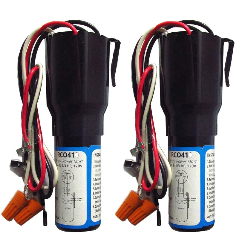 Swess RCO410 3 in 1 Compressor Hard Start Capacitor Kit for Refrigerators & Freezers 1/4-1/3 H.P. 115VAC，2Pack - Image 1