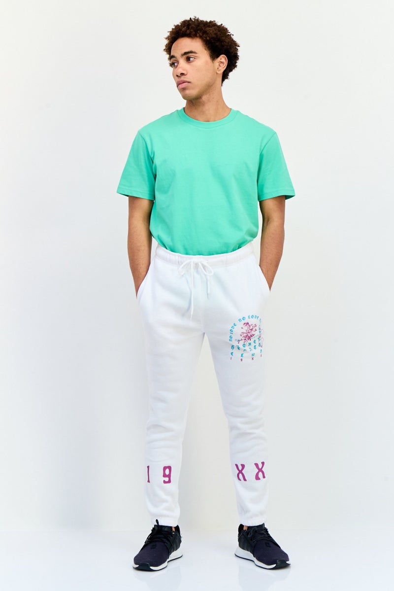 Originals by Brooklyn Cloth Men Regular Fit Graphic Print Jogger Pants, White  - Image 4