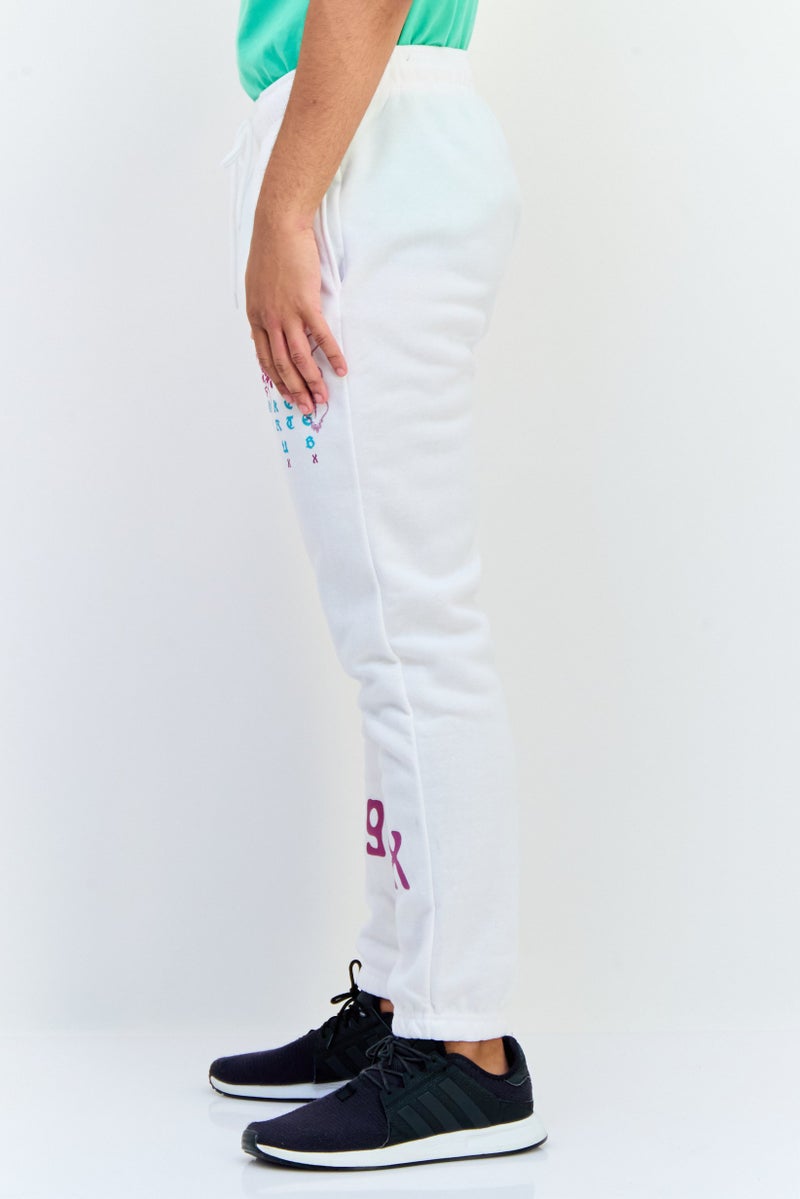 Originals by Brooklyn Cloth Men Regular Fit Graphic Print Jogger Pants, White  - Image 3