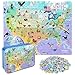 LELEMON Puzzles for Kids Ages 46USA Map 100 Piece Puzzles for Kids Ages 48 in a Metal Box Educational Jigsaw Puzzles 100 Piece Puzzle Games Puzzle Toys for Girls and Boys - Image 2
