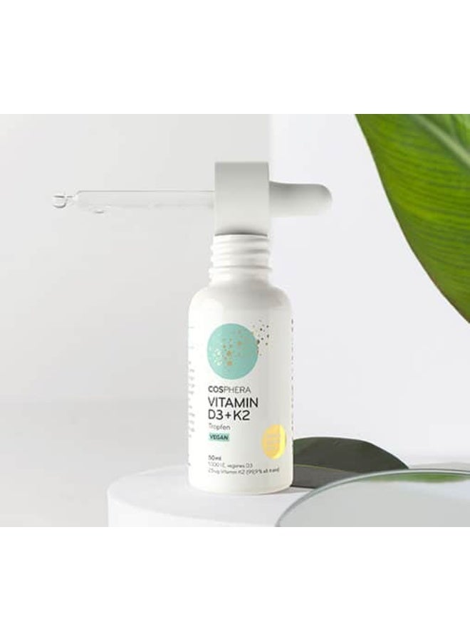 كوسفيرا فيتامين D3 + K2 (قطرات نباتية) 50 مل - لدعم العظام والجهاز المناعي - Image 3