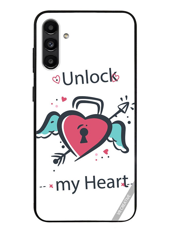 VR CREATIVE Protective Case Cover For Samsung Galaxy A13 5G Unlock My Heart Design Multicolour  - Image 1