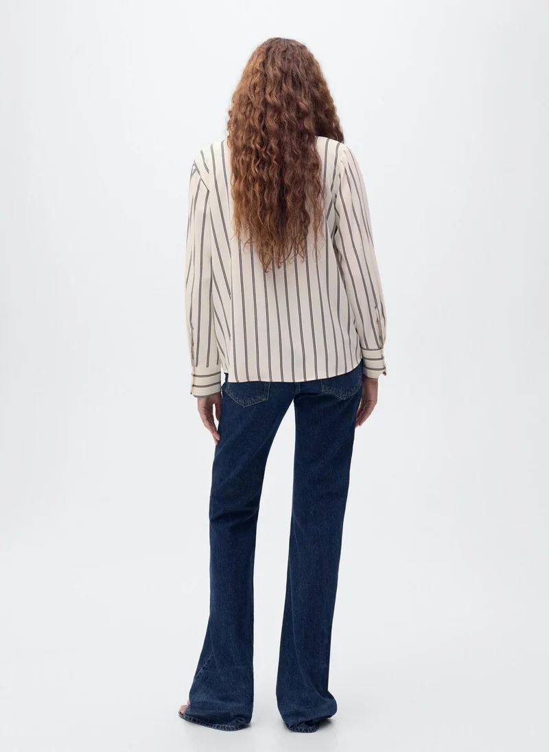 مانجو Fluid long-sleeved blouse